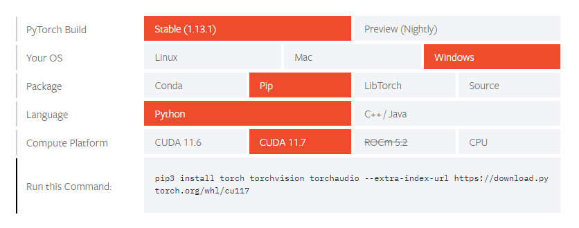 PyTorch download selector