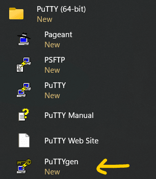 PuTTY gen